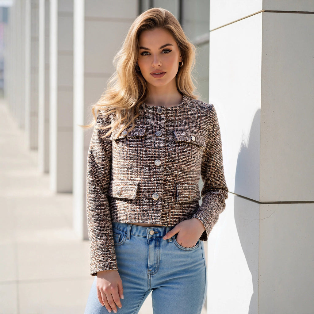 High End Chanel Coat Women Spring High Grade Socialite Short Temperamental Tweed Jacket Bella Mia