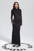 Arrival Black Dress Sexy Strap Rhinestone Tight Long Sleeve Dress Bella Mia