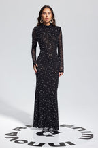 Arrival Black Dress Sexy Strap Rhinestone Tight Long Sleeve Dress Bella Mia