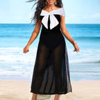Solid Color Sexy Bandeau One Shoulder Sunscreen Beach Dress One Piece Ladies Two Piece Set Swimsuit Bella Mia