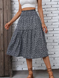Summer Women Clothing Summer Printed Skirt
