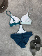Women Sexy One Piece Swimming Suit Special Multicolor Pants Pleated One Piece Swimsuit Bella Mia