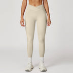 Nude Feel High Waist Yoga Pants Cross Waist Fitness Yoga Pants Women Outdoor Sports Running Tights Bella Mia