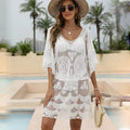 Loose Pullover Swimsuit Outwear Blouse Beach Jacket Water Soluble Lace Bikini Cover Up Women Crochet hook Bella Mia