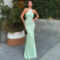Autumn Sexy off Shoulder Halter Butterfly Decoration Slim Fit Holiday Dress Women Bella Mia