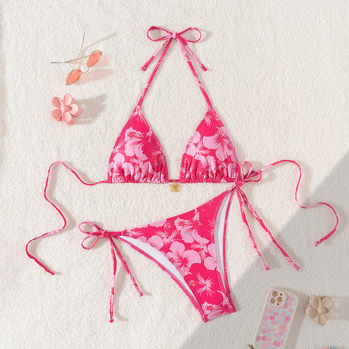 Bikini Triangle Cup Printed Sexy Bikini Split Swimsuit Swimwear Women Bella Mia