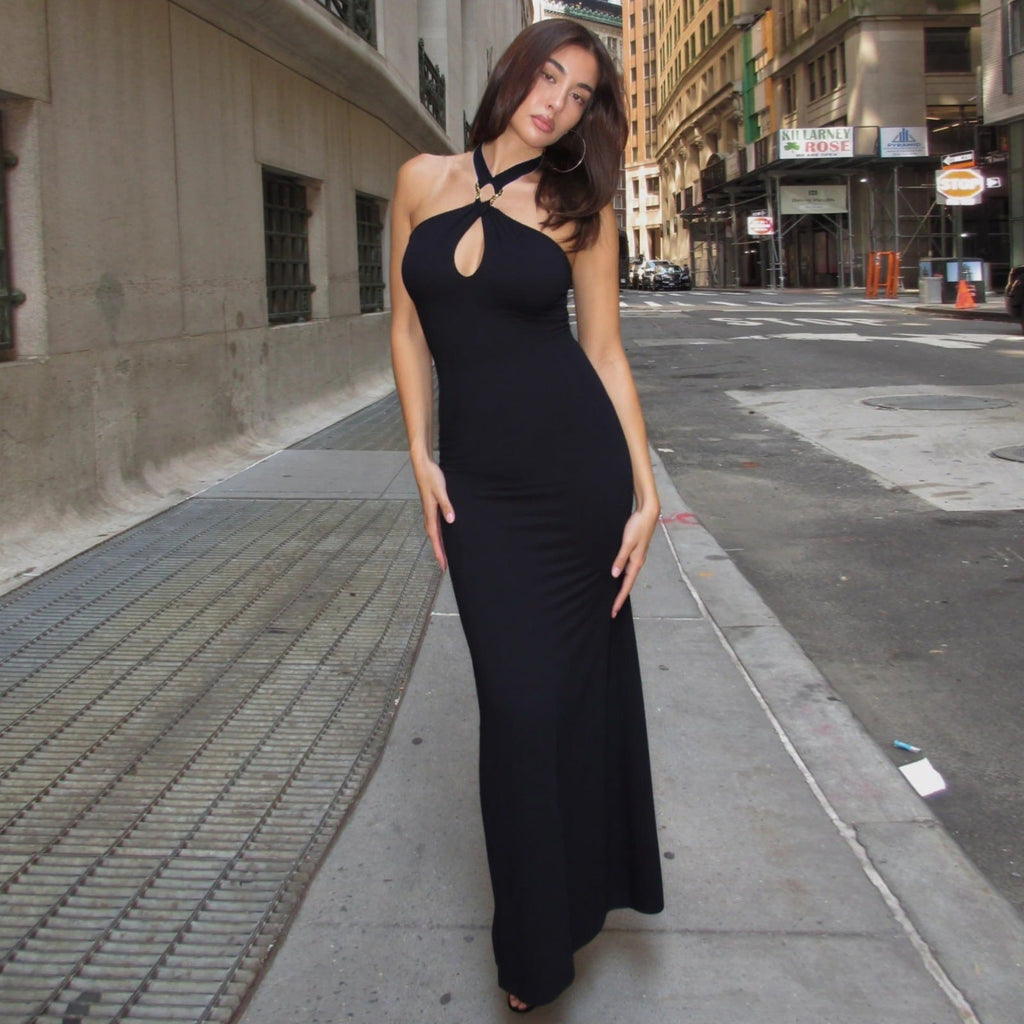 Women Clothing Summer Sexy off Shoulder High Waist Slim Solid Color Sheath Dress Bella Mia