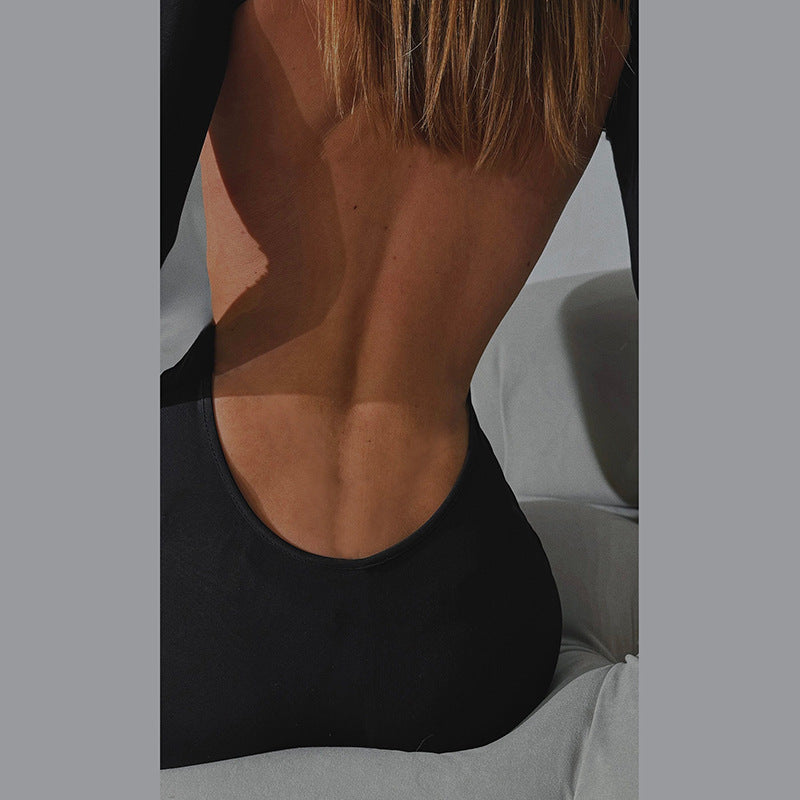 Autumn Women Clothing Fashionable Elegant Sexy Backless Slimming Sheath Long Sleeve Dress Evening Dress Bella Mia