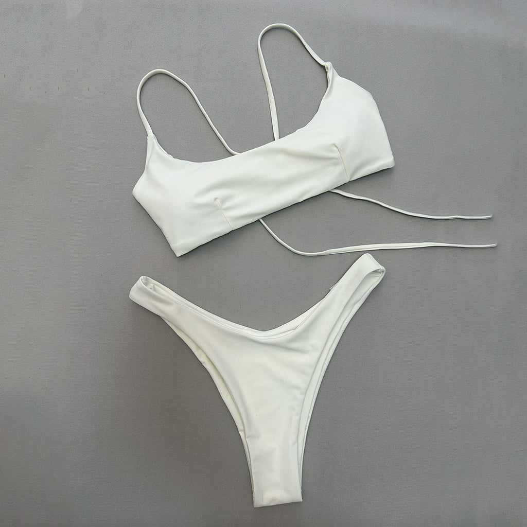 Bikini Sexy Bikini Solid Color Split Women Swimsuit Women Bella Mia