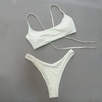Bikini Sexy Bikini Solid Color Split Women Swimsuit Women Bella Mia