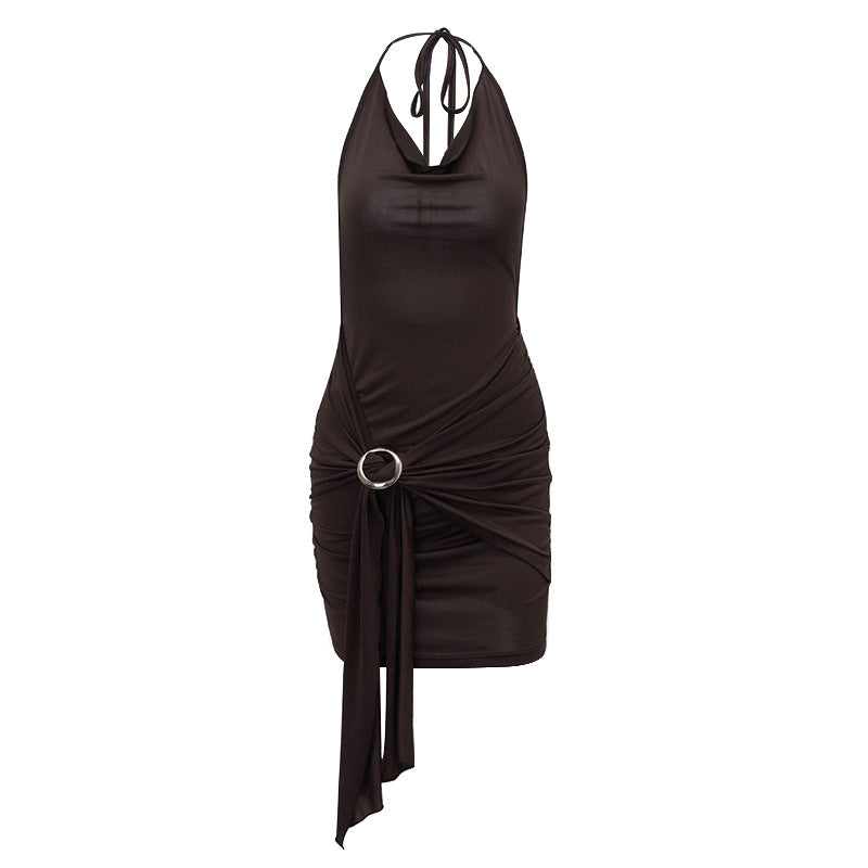 Spring Sexy Backless Adult Lady like Woman Deep V Plunge Strap Dress Bella Mia