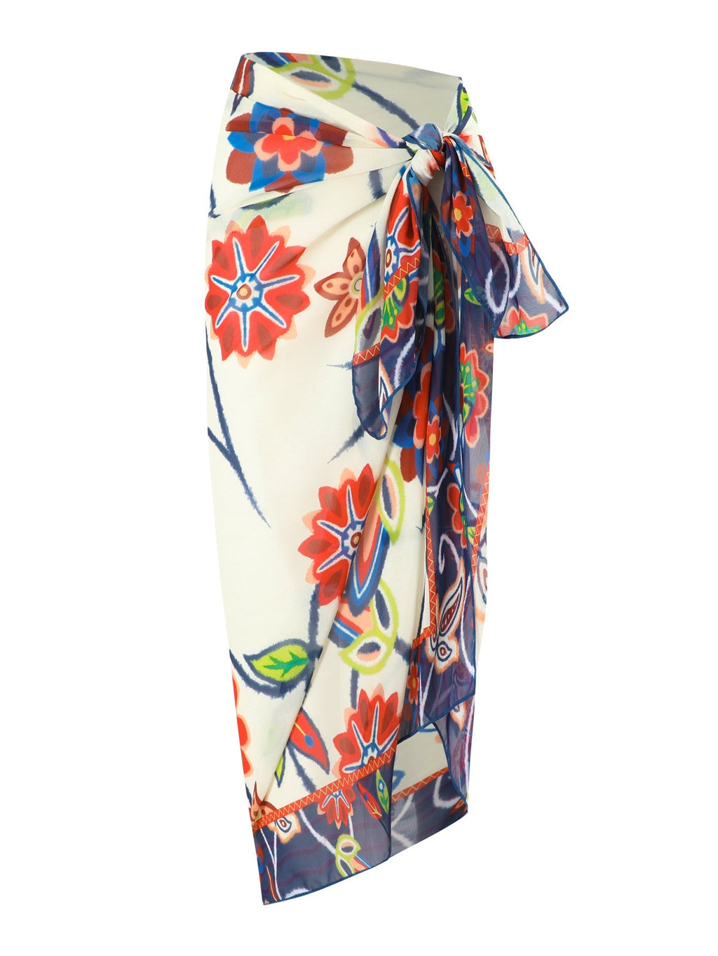 French One Piece Two Piece Set Swimsuit Digital Printing Sheath Gauze Skirt Conservative Swimwear Women Bella Mia