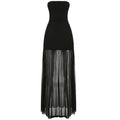Graceful Tube Top Dress Chest Wrapped Strapless Sexy Vacation Hip Wrapped Mesh Split Dress Bella Mia