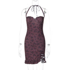 Women Wear Summer Sexy Lace Slim Tube Top Lace up Dress Bella Mia