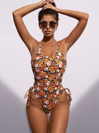 Double One-Piece Swimsuit Banded Bikini Swimsuit Women Sexy Swimsuit Printed Bella Mia