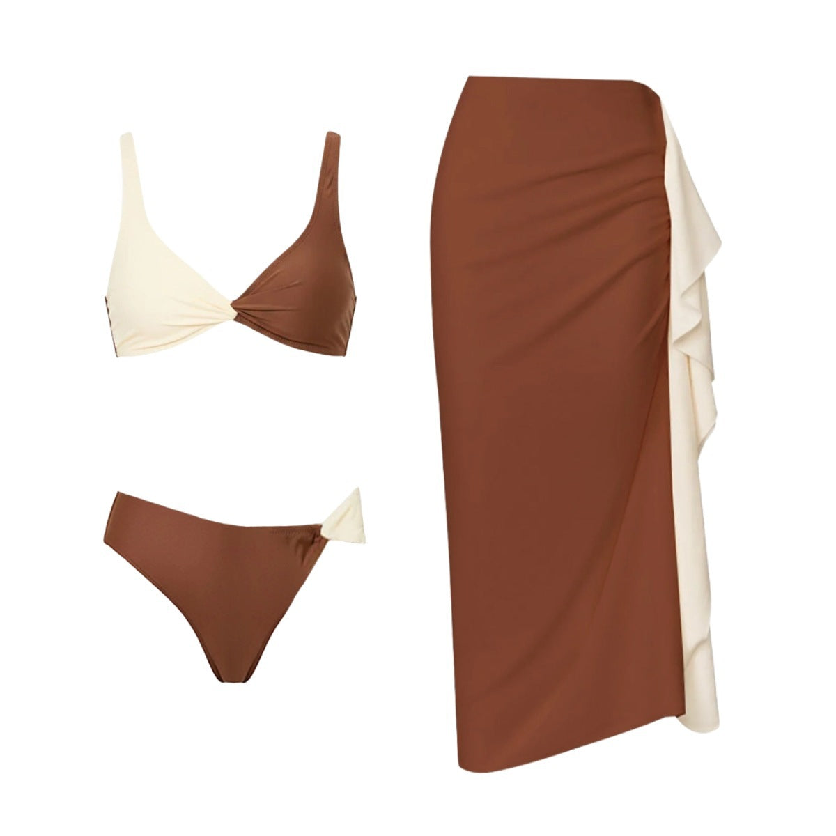 Women Bikini Color Matching Simple High Sense Split Swimsuit Sets Bella Mia