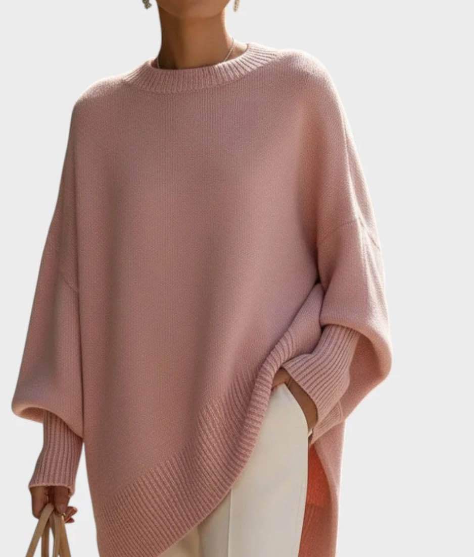 Autumn Winter round Neck Pullover Sweater Women Loose Lazy Solid Color Women Sweater Bella Mia