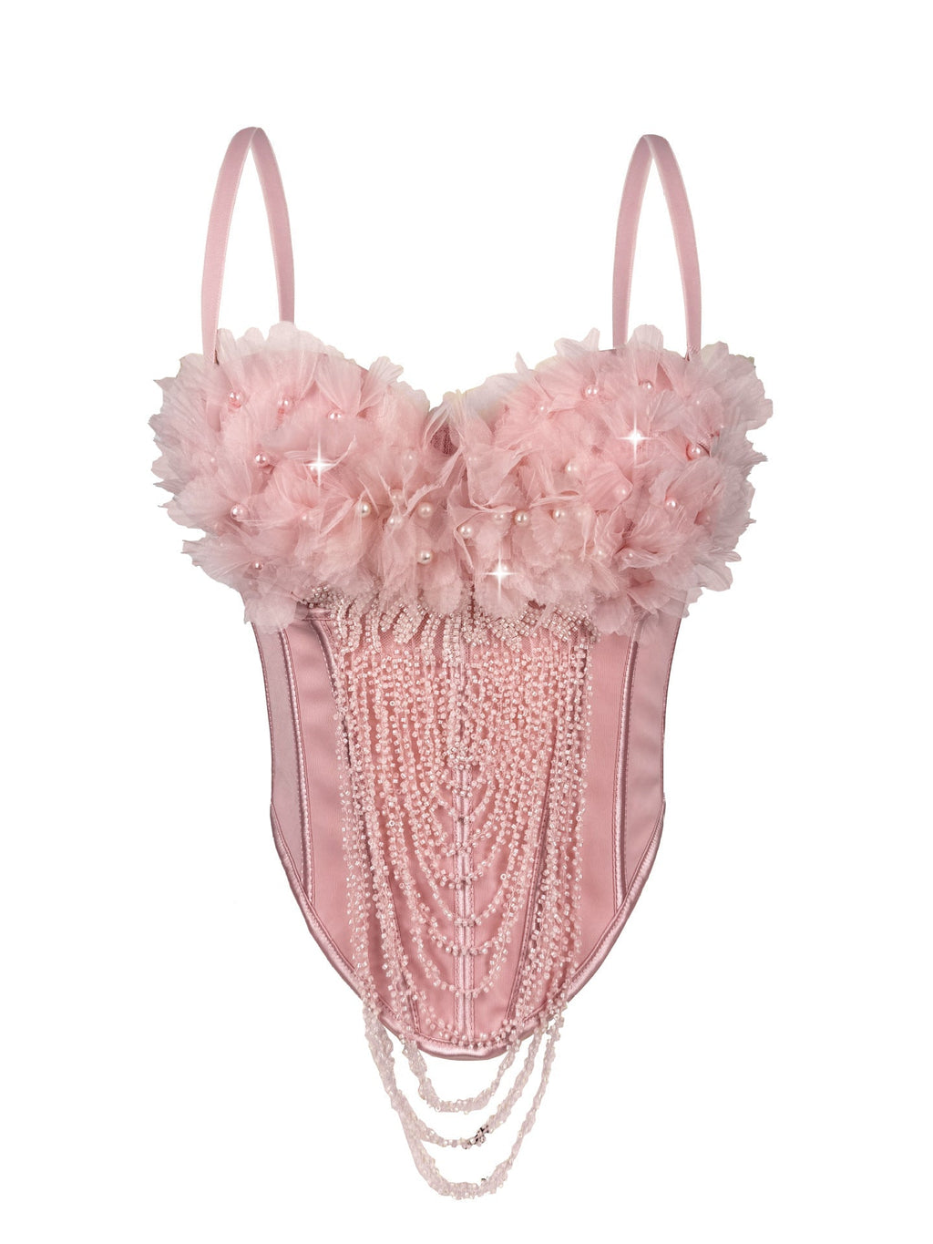 Arrival Handmade Floral Tassel Suspender Vest Sexy Backless Tube Top Outer Wear Boning Corset Corset Body Shaping Bella Mia
