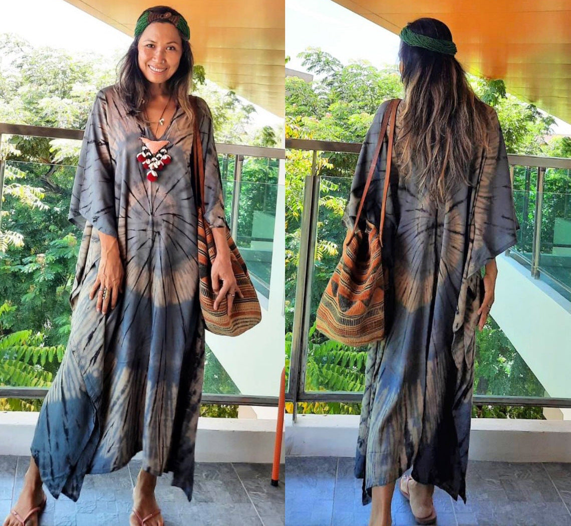 Rayon Printed Robe Vacation Casual Beach Bikini Cover 3 Colors Bella Mia