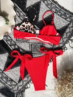 Bikini Bikini Stitching Swimsuit Gather Swimwear Women Underwire Swimsuit Color Matching Bella Mia