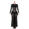 Fall Type Hip Sexy See through Slim Lace Dress Women Bella Mia