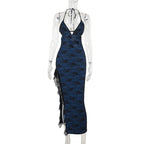 Summer Type Hip Synthetic Lace Sexy Slit Sling Dress Women Bella Mia