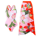 Solid Color One Piece Wome Swimwear Set French Retro Covering Belly Thin Swimming Bella Mia