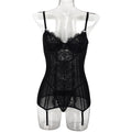 Women Lace Eyelash Stitched Backless Sexy Women T Back Set Bella Mia