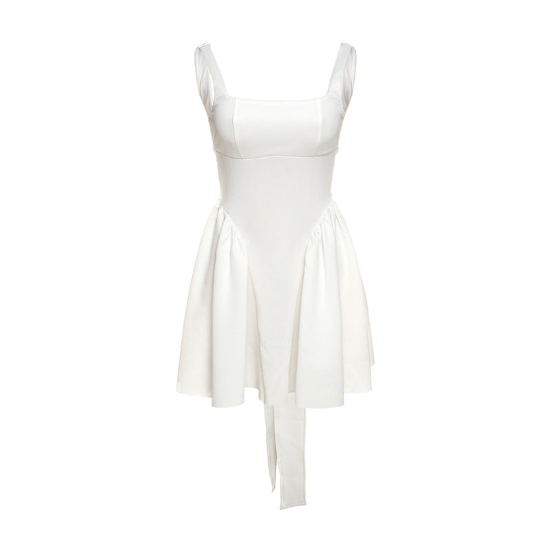 Summer Women Sexy Backless Lace up Bow Evening Dress Women Bella Mia