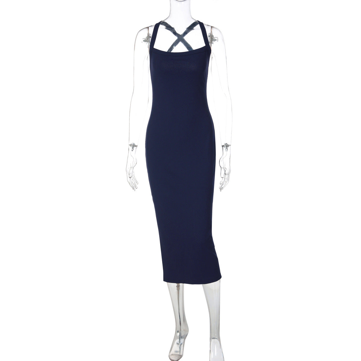 Niche Sexy Halterneck with Suspenders French Dress Women Backless Slim Fit Figure Flattering Hip Dress Bella Mia