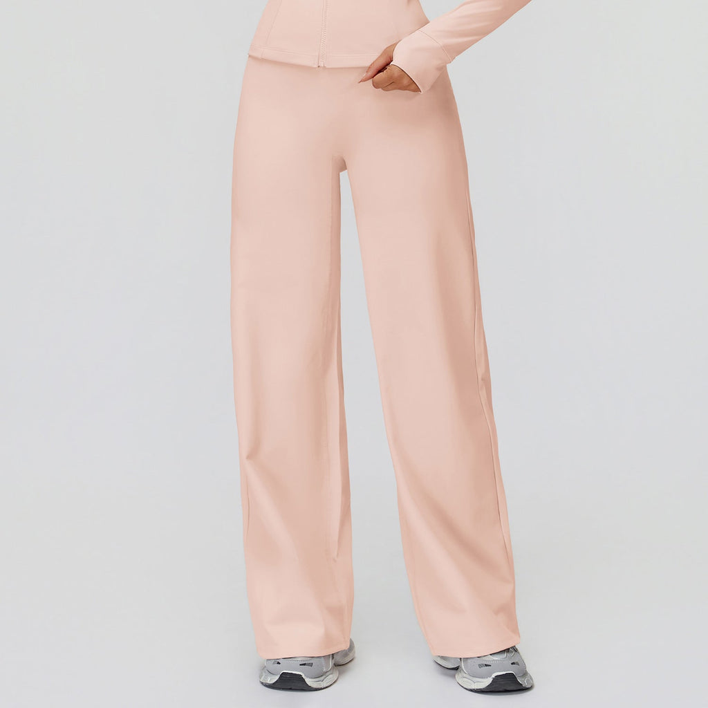 Casual Trousers Fleece-Lined Keep Warm High Waist Wide Leg Pants Outdoor Sports Running Wide Leg Pants Women Bella Mia