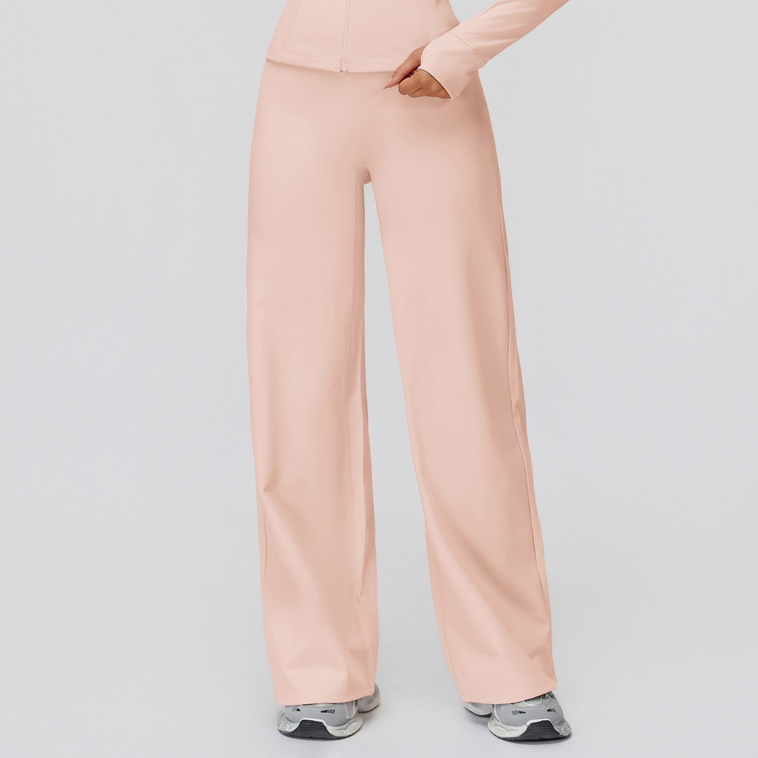 Casual Trousers Fleece-Lined Keep Warm High Waist Wide Leg Pants Outdoor Sports Running Wide Leg Pants Women Bella Mia