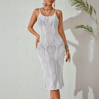Women Solid Color Sexy Knitted Beach Bikini Swimsuit Blouse Sun Protective Clothing Bella Mia