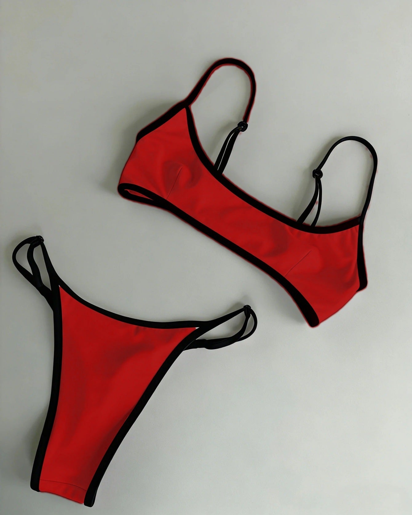 Popular Bikini Solid Color Sexy Split Multi Color Swimsuit Women