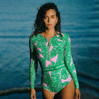 Printed One Piece Swimsuit Women's Slimming Surfing Suit Vacation Bella Mia