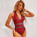 Swimwear Women Slimming Seaside Conservative One-Piece Swimsuit Solid Color Swimsuit Bella Mia