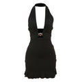 Spring Summer Women Clothing Sexy Halter Deep V Plunge neck Slim Slimming Sheath Dress Women Bella Mia