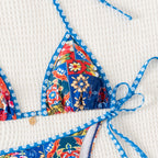 Bikini Printing Lace up Embellished Sexy Bikini Swimsuit Swimwear Women Bella Mia