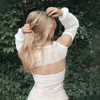 Summer Beach Women Solid Color Sexy Knitted Hollow Out Cutout Bikini Swimsuit Sun Protection Outer Wear Bella Mia