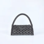 Pearl Bag Women Hand Woven Acrylic Beaded Bag Retro Fairy Small Handbag Triangle Wrist Bag Bella Mia