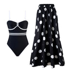 One Piece Swimsuit Covering Belly Thin Swimsuit round Skirt Set Best Bella Mia