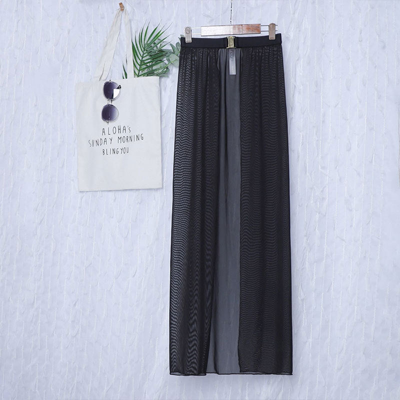 High Waist Swimming Dress Women Solid Color Belly Covering Half Cardigan Swimming Pants Skirt Wrap Skirt Bikini Swimsuit Bella Mia