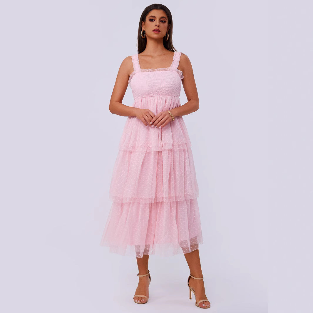 Mesh Sand Pregnant Women Dress Bella Mia