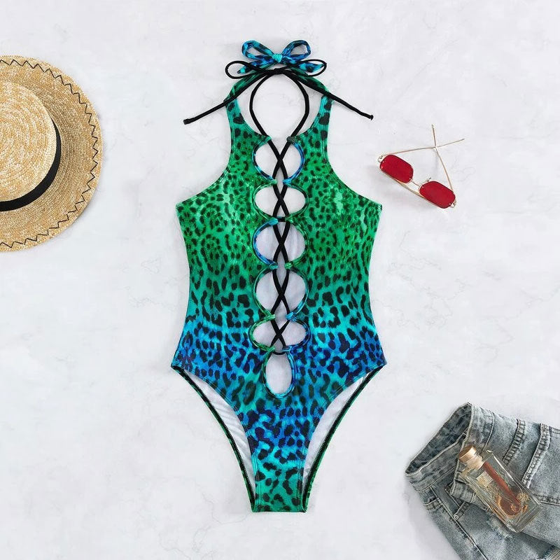 Hollow Out Cutout out Strap Sexy Swimsuit Tight Spring Swimsuit Women Bikini Bella Mia