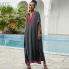 Vacation Beach Blouse Stand Collar Dress Beach Cover Up Swimsuit Outwear Bella Mia