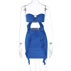 Summer Sexy Tube Top Lace Cropped Sheath Dress Women Clothing Bella Mia