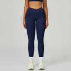 Nude Feel High Waist Yoga Pants Cross Waist Fitness Yoga Pants Women Outdoor Sports Running Tights Bella Mia