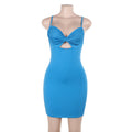Sling Thin Glittering Chest Cup Knitted Sheath Dress Women Sexy Dress Bella Mia