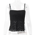Women Clothing Summer Sexy Slim Lace Backless Solid Color Camisole Bella Mia