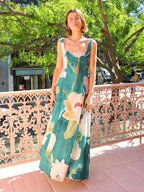 Summer Dress Printed Spaghetti Straps Slimming Dress Bella Mia